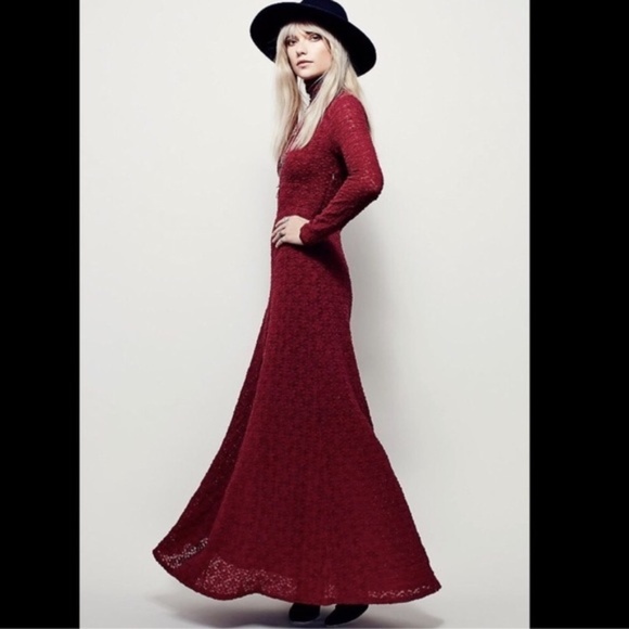 SOLD Free People White River Lace Maxi Dress - Picture 2 of 8